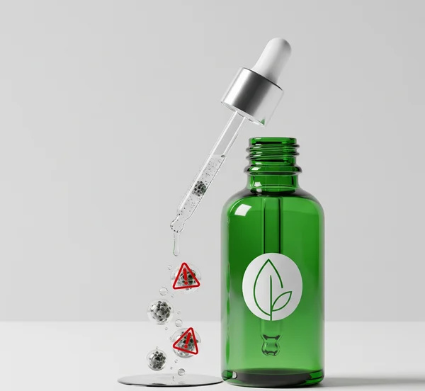 Bahan penyumbat pori tersembunyi dalam penjagaan kulit semulajadi.