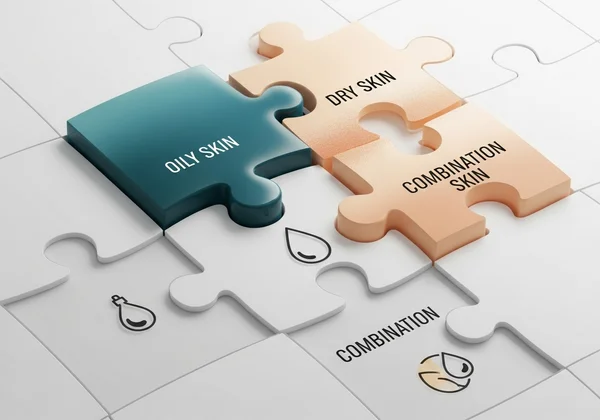 Pelbagai jenis kulit dengan bahan penjagaan kulit yang disesuaikan.