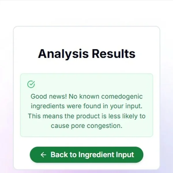 Using ingredient checker for Niacinamide product list.