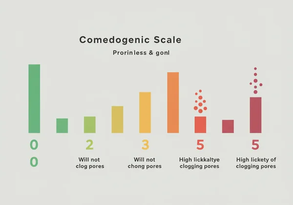 Infographic of the 0-5 comedogenic rating scale.