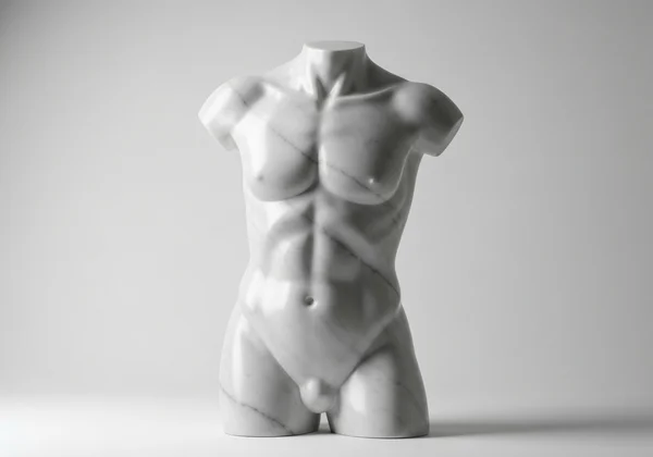Illustration of back, chest, shoulders with acne marks